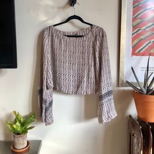 Free People bell sleeve blouse